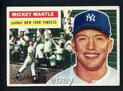 1956 Topps #135 Mickey Mantle Yankees Vg White 417550 (kycards)