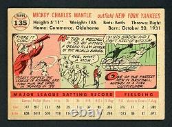 1956 Topps #135 Mickey Mantle Yankees Vg White 417550 (kycards)