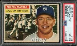 1956 Topps Baseball #135 Mickey Mantle Gray Back PSA 4