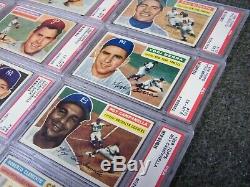 1956 Topps Baseball Complete Graded PSA 6, 6.5, 7 Set 342 CARDS TOTAL INCLUDED