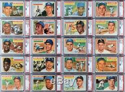 1956 Topps HOF Lot Mantle, Mays, Aaron, Clemente, Williams & All PSA 7 or 8