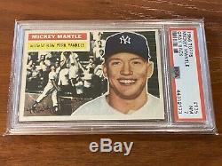 1956 Topps MICKEY MANTLE #135 NY YANKEES PSA 7 NrMt Last Comp $4,440 on 5/9/20