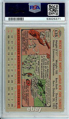 1956 Topps MICKEY MANTLE #135 PSA Grade 7 NM-Cond. @HI-END INVESTMENT PIECE