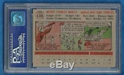 1956 Topps Mickey Mantle #135 Gray Back Nr-mt Psa 7
