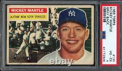 1956 Topps Mickey Mantle #135 PSA 4 Gray Back HOF Yankees Baseball Card