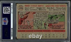 1956 Topps Mickey Mantle #135 PSA 4 Gray Back HOF Yankees Baseball Card