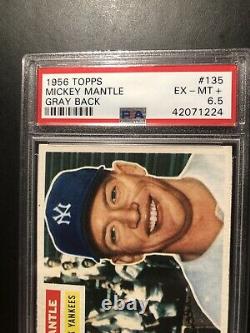 1956 Topps Mickey Mantle #135 PSA 6.5 EXMT+ Freshly Graded Outstanding Quality