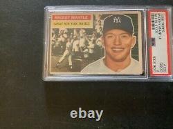 1956 Topps Mickey Mantle #135 PSA Good 2 (Just Graded) White Back