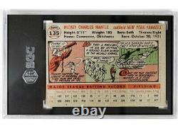 1956 Topps Mickey Mantle #135 SGC 3 Gray Back New York Yankees baseball card HOF