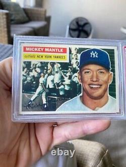 1956 Topps Mickey Mantle Gray Back Card #135 PSA 5.5 EX+
