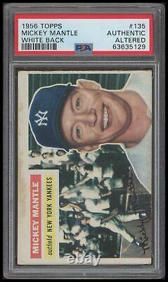 1956 Topps Mickey Mantle PSA Authentic White Back #135 Baseball Card