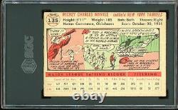 1956 Topps Mickey Mantle Yankees Card #135 HOF. Certified SGC 3 White Back WB
