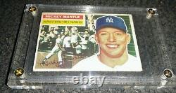 1956 Topps Vintage New York Yankees #135 Mickey Mantle 1/2 Lucite Display $1400