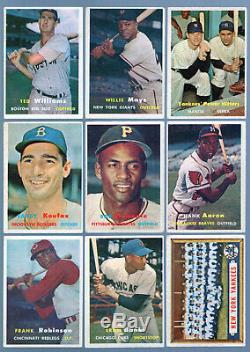 1957 TOPPS BASEBALL COMPLETE SET 1-407 WithMICKEY MANTLE/BROOKS ROBINSON RC PSA 6