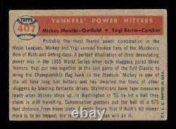 1957 Topps #407 Mickey Mantle / Yogi Berra Yankees Power Hitters VGEX X2634806