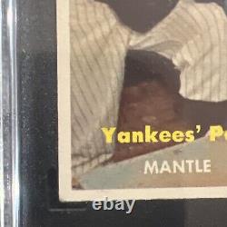 1957 Topps #407 Power Hitters Mickey Mantle Yogi Berra SGC 4.5 Baseball Card