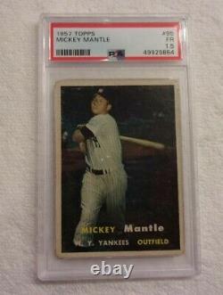 1957 Topps #95 Mickey Mantle (HOF) New York Yankees PSA 1.5 FAIR (Awesome Card)