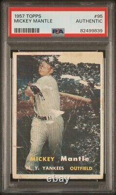 1957 Topps #95 Mickey Mantle PSA 1 PR New York Yankees HOF old baseball card
