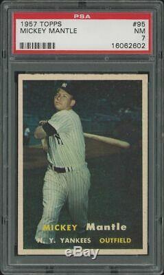 1957 Topps #95 Mickey Mantle Yankees PSA 7 GORGEOUS CENTERED MICK! EYE APPEAL