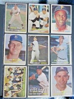 1957 Topps Baseball Complete Set Clean Mantle Tons Of Stars Overall Vg+