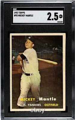 1957 Topps MICKEY MANTLE #95 SGC 2.5 GD+ HOF New York Yankees
