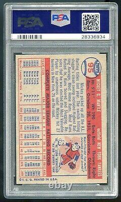 1957 Topps Mickey Mantle #95 Graded PSA 6 EX-MT New York Yankees HOF
