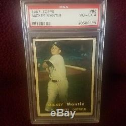 1957 Topps Mickey Mantle #95 PSA 4 Yankees HOF well centered