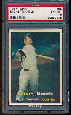 1957 Topps Mickey Mantle #95 PSA 6 + WELL CENTERED