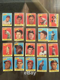 1958 TOPPS BASEBALL near COMPLETE SET w MANTLE MARIS 491 of 494 Strong cond