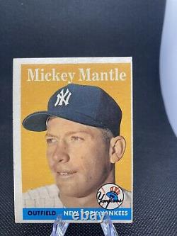 1958 Topps #150 Mickey Mantle NY Yankees Sharp Corners OC