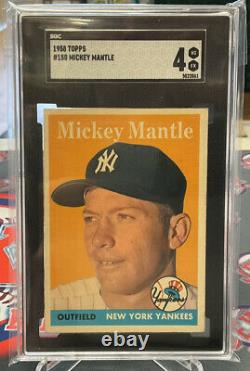 1958 Topps #150 Mickey Mantle SGC 4 VG EX