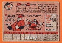 1958 Topps #150 Mickey Mantle VG WRINKLE New York Yankees Hall of Fame