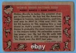 1958 Topps #418 Batting Foes LOW GRADE FILLER Mickey Mantle Hank Aaron HOF A2818
