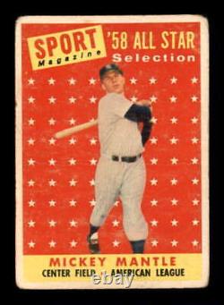1958 Topps #487 Mickey Mantle AS TP G/VG X2478470