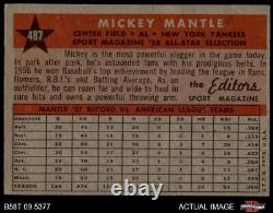 1958 Topps #487 Mickey Mantle All-Star Yankees 3 VG B58T 09 5377