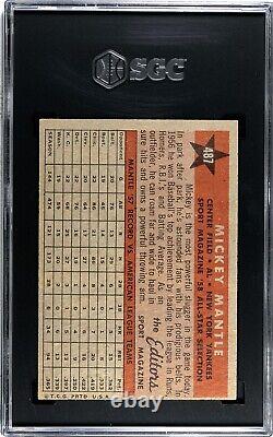 1958 Topps 487 Mickey Mantle SGC 4.5 All Star HOF New York Yankees Baseball Card