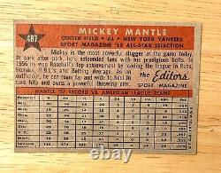 1958 Topps All-Star #487 Mickey Mantle, Baseball Card Yankees HOF Ex-Mt