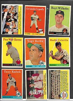 1958 Topps Baseball Complete Set(494)+contest Card- Upper MID Grade 9-sgc Graded