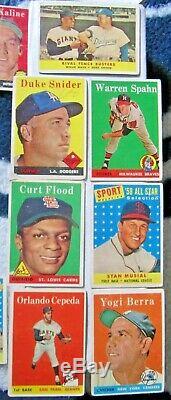 1958 Topps Baseball Complete Set Mantle Clemente Maris Rc Overall Vg+/vgex