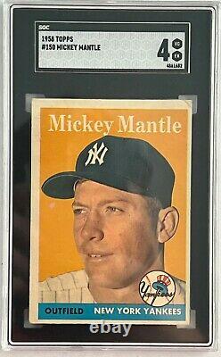 1958 Topps Baseball Mickey Mantle #150 PSA 4 VG-EX THE MICK! HOF Yankee