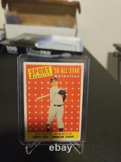 1958 Topps MICKEY MANTLE ALL STAR #487 Yankees