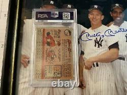 1958 Topps Mickey Mantle #150 PSA Good 2 Auto Picture Certified Authentic COA