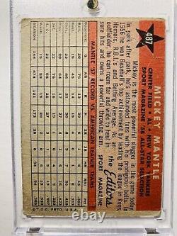 1958 Topps Mickey Mantle #487 AS All Star HOF New York Yankees
