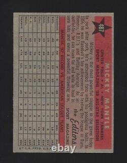 1958 Topps Mickey Mantle All Star # 487