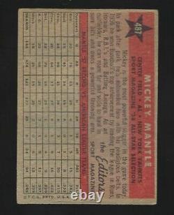 1958 Topps Mickey Mantle All Star # 487