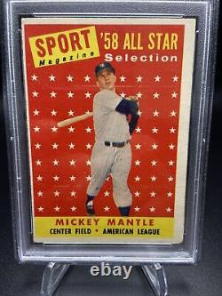 1958 Topps Mickey Mantle All Star #487 PSA 4 VG-EX HOF Yankees