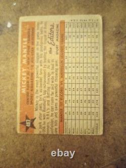 1958 Topps Mickey Mantle All-star 100% Authentic/Uncreaesed