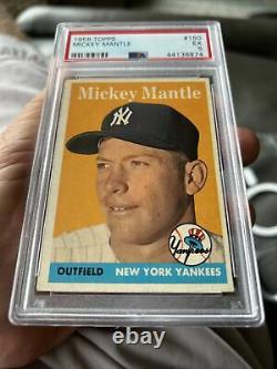 1958 Topps Mickey Mantle Card #150 PSA 5 EX