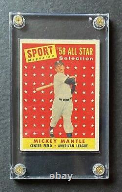 1958 Topps Mickey Mantle Sport All Star Baseball Card #487