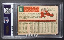 1959 Topps #10 Mickey Mantle PSA 1 PR